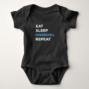Body Para Bebê Repetição do Powershell no Sono - Homens Mulhere