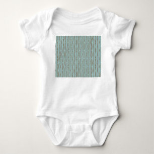 Body Para Bebê Repetição Geométrica Azul Pálido