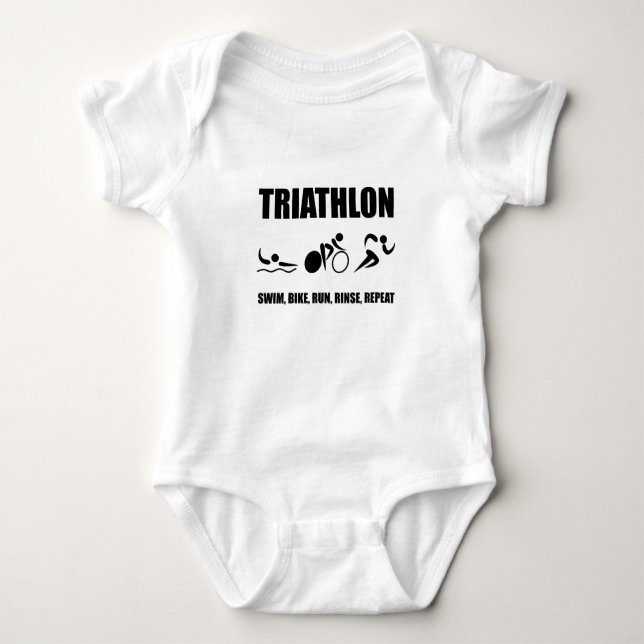 Body Para Bebê Repetir Triathlon Rinse (Frente)