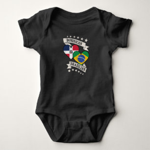 Body Para Bebê República Dominicana do Coração Brasileiro Flagres
