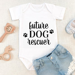 Body Para Bebê Resgatador de Cachorro Futuro Fofo