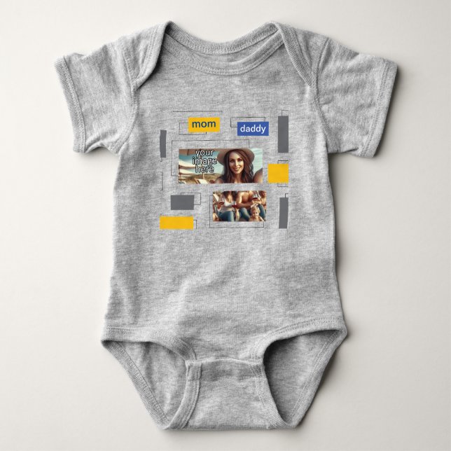 Body Para Bebê Retângulos (Frente)