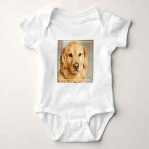 Body Para Bebê Retrato do Ouro Retriever