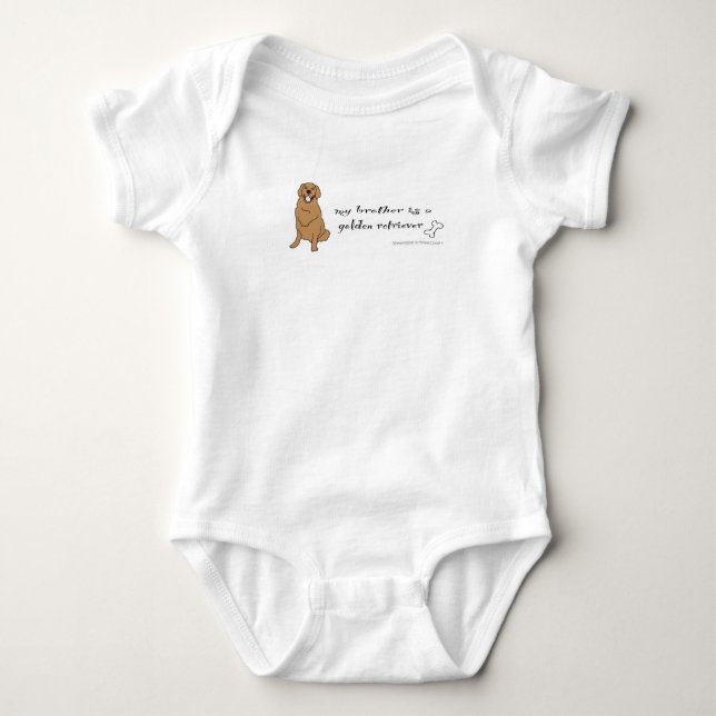 Body Para Bebê retriever dourado (Frente)
