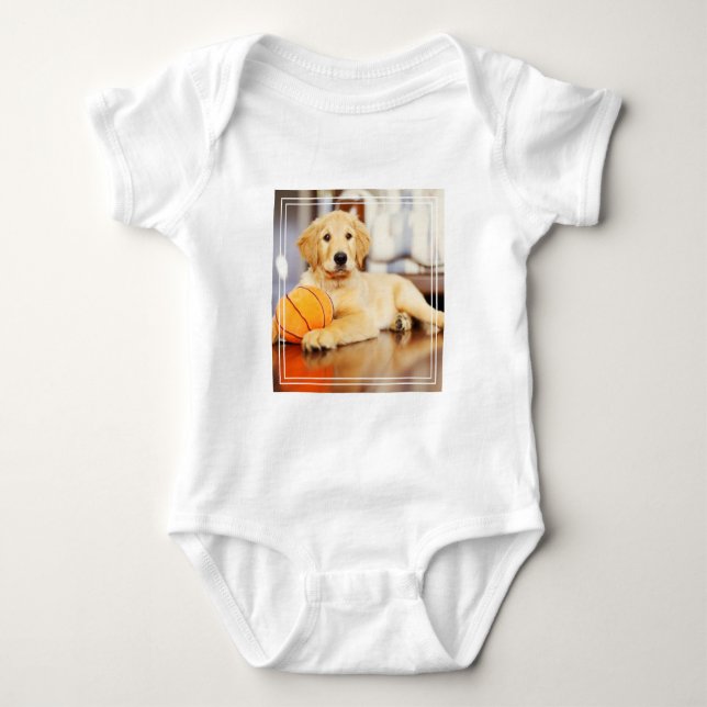 Body Para Bebê Retriever Ouro Com Brinquedo De Basquete (Frente)
