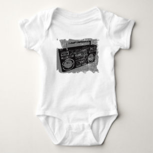 BODY PARA BEBÊ RETRO 80'S 90'S CAIXA DE SOM
