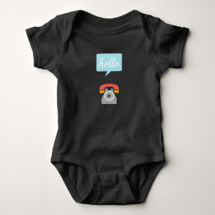 Body Para Bebê Retro Estilo Antigo Vintage Olá Mundo Fofo Colorid