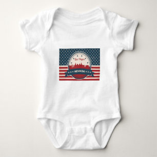 Body Para Bebê Retro Las Vegas Skyline