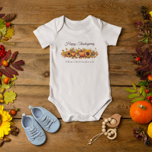 Body Para Bebê Reunião Personalizada da Família Pumpkin de Ação d