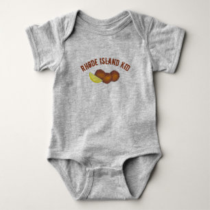 Body Para Bebê Rhode Island Clam Cakes Fried Clamcakes Seafood RI