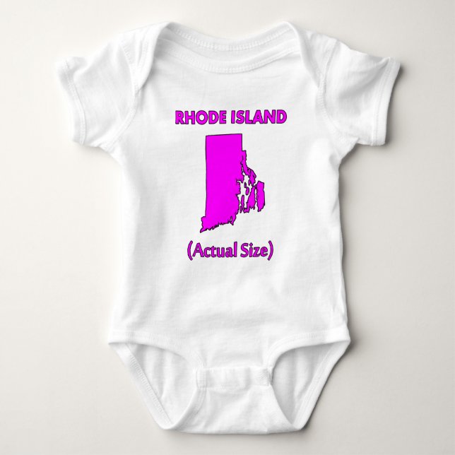 Body Para Bebê Rhode Island - Tamanho Real (Frente)