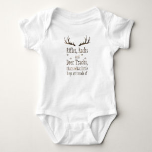 Body Para Bebê Rifles, Racks e Deer Rastreiam Meninos