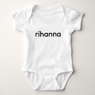 Body Para Bebê "Rihanna Iconic Fan T-Shirt   Música em negrito e 
