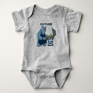 Body Para Bebê Rino azul "Futuro Griller"