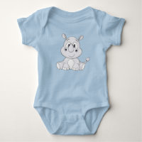 Rinoceronte Cartoon Gráfico Bebê Roupa