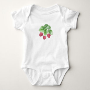 Body Para Bebê Ripas, bagas, framboesas