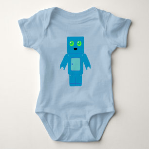 Body Para Bebê Robô Azul