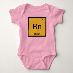 Body Para Bebê Robô Nome Química Elemento Tabela Periódica
