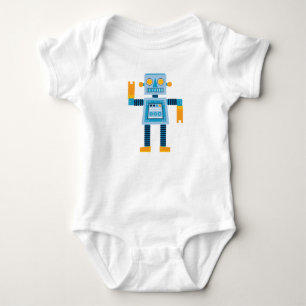 Body Para Bebê Robô original do azul dos desenhos animados