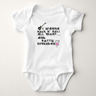 Body Para Bebê Rock and roll toda a noite