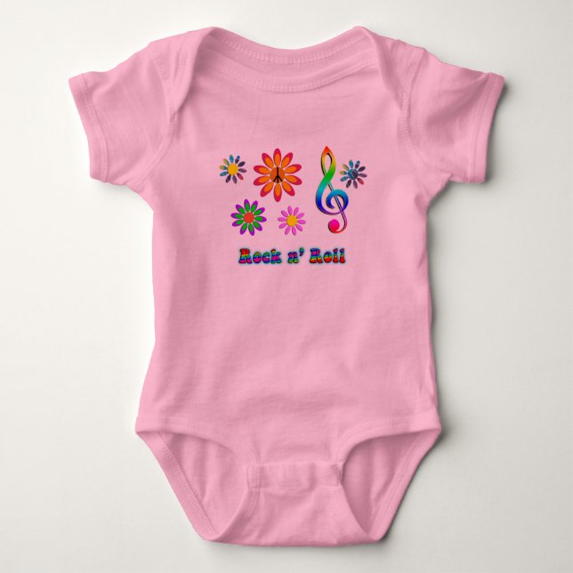Body Para Bebê Rock n' Roll (Frente)