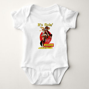 Body Para Bebê Rodeo Cowgirl On Horse Fixin Get Western