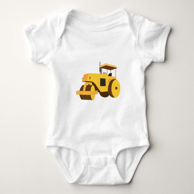 Body Para Bebê Rolo Compressor de Estrada Caminhão de Construção (Frente)