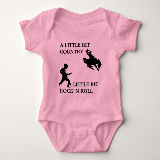 Body Para Bebê rolo do country rock n (Frente)