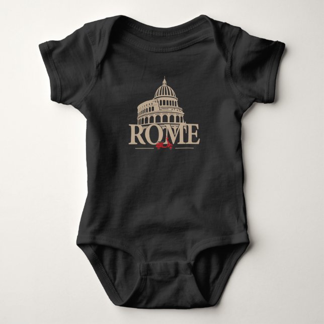Body Para Bebê Roma Itália Europa (Frente)