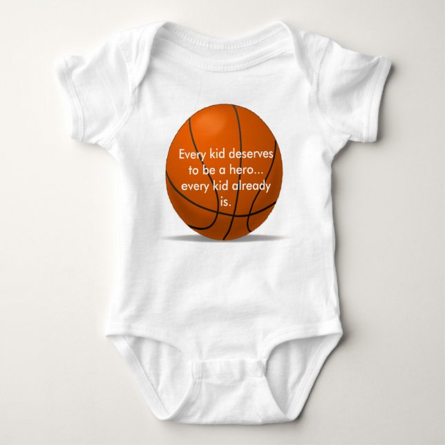 Body Para Bebê Romper adorável, loving do basquetebol (Frente)