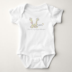 Body Para Bebê Romper conhecido do monograma do significado das