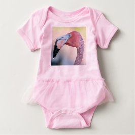 Body Para Bebê Romper cor-de-rosa do bebê do flamingo com tutu