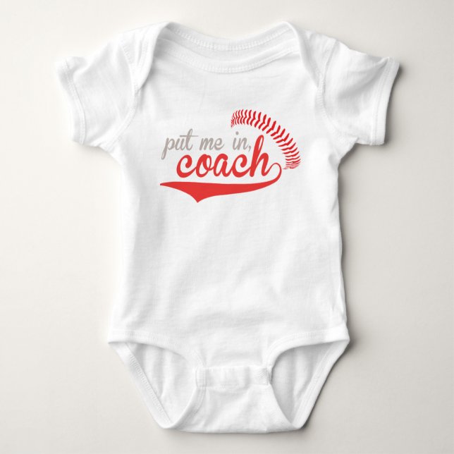 Body Para Bebê Romper do basebol (Frente)