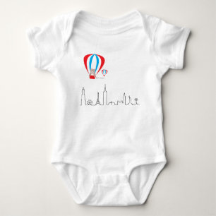 Body Para Bebê Romper do bebê com skyline do mundo