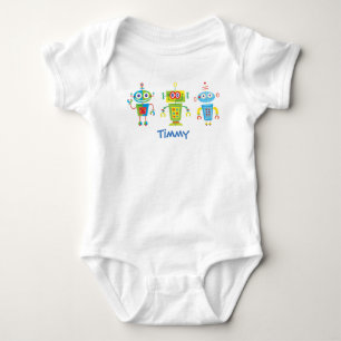 Body Para Bebê Romper do bebê de três robôs