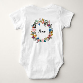 BODY PARA BEBÊ ROMPER FLORAL PERSONALIZADO