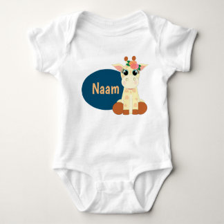 Body Para Bebê Romper met naam en  Giraffe van Stylimalzz