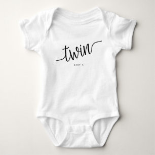 Body Para Bebê Romper moderno do gêmeo do roteiro