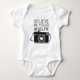 Body Para Bebê Rompertje met de tekst: Believe in your #selfie