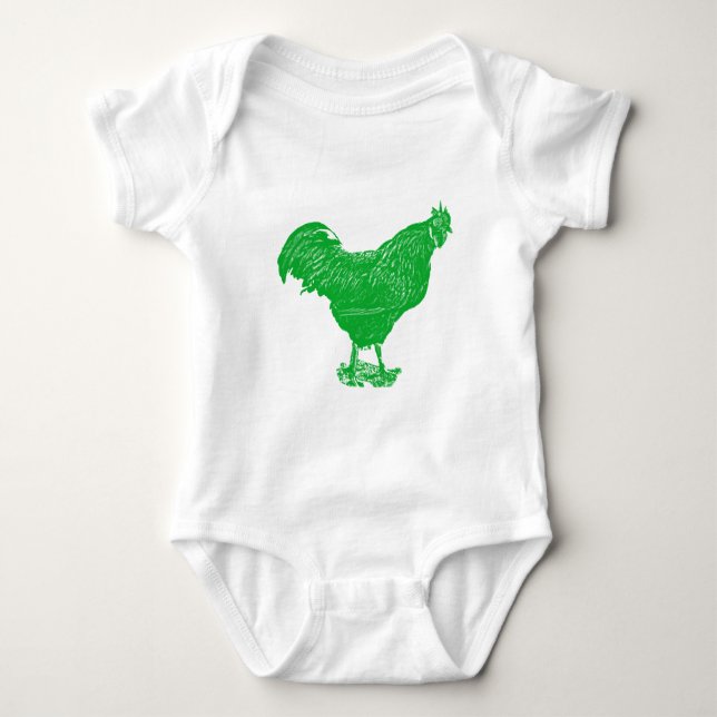 Body Para Bebê Rooster Enviado (Frente)