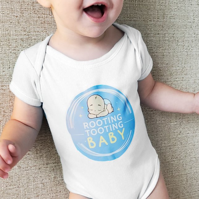 Body Para Bebê Root Toot Logo do bebê (Happy Little Rooting Tooting Baby!)