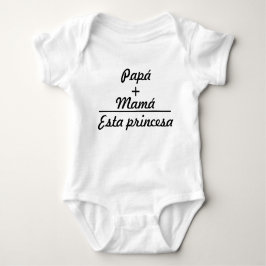Body Para Bebê Ropa para bebes papá + mamá igual a esta princesa