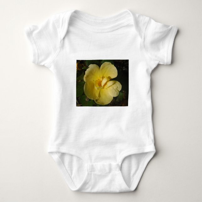 Body Para Bebê Rosa Amarela Selvagem (Frente)