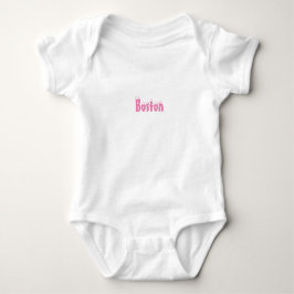 Body Para Bebê Rosa de neve de "Boston" -