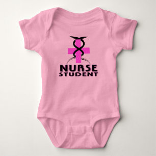 BODY PARA BEBÊ ROSA DO ESTUDANTE DA ENFERMEIRA (FUTURO)