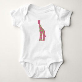 Body Para Bebê Rosa e Girafa