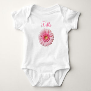 Body Para Bebê Rosa Gerbera Daisy