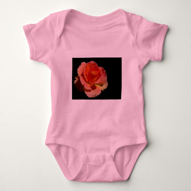 Body Para Bebê Rosa laranja (Frente)