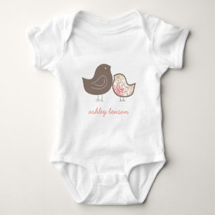 Body Para Bebê Rosa Pastel Caprichoso Damasceno Frangos Chic Meni