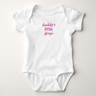 Body Para Bebê Rosa pequeno do mergulhador do pai